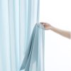 Natural Linen Blended Curtains (Set of 2, W132cm x D274cm, Dark Blue)