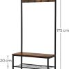 Coat Rack Stand Height 175 cm Rustic Brown