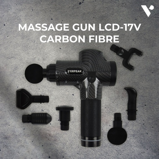 Massage Gun – LCD – 17V (Carbon-Fibre)