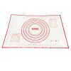 X Large Silicone Pastry Mat Thick Non Stick Baking Mat with Measurement 40*60 cm Fondant Mat Counter Mat Dough Rolling Mat Oven Liner Pie Crust Mat