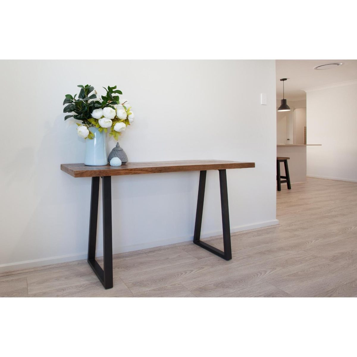 Orangevale Console Table 140cm Live Edge Solid Mango Wood Unique Furniture -Natural
