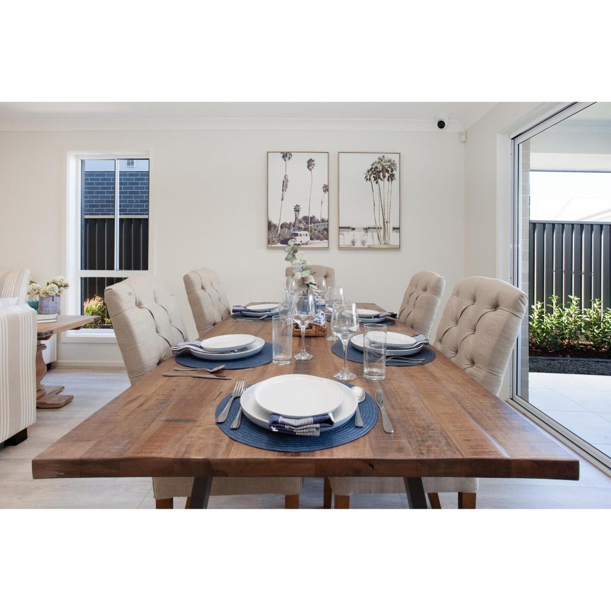 Orangevale Dining Table 180cm Live Edge Solid Mango Wood Unique Furniture – Natural