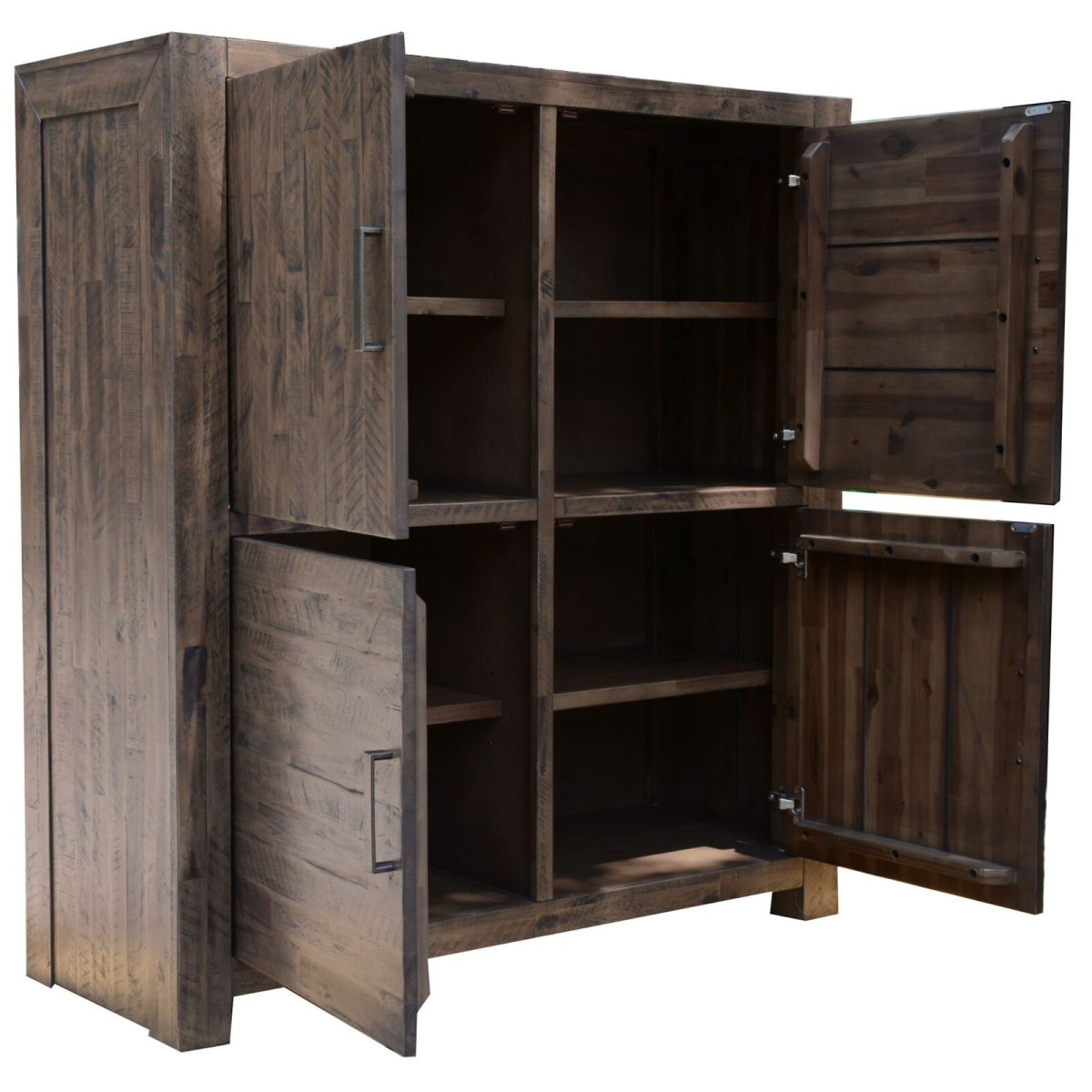 Granbury 4 Door Storage Buffet Kitchen Living Room Cabinet Solid Acacia Wood