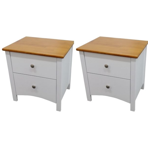 Brownwood Storage Cabinet Shelf Side End Table -White