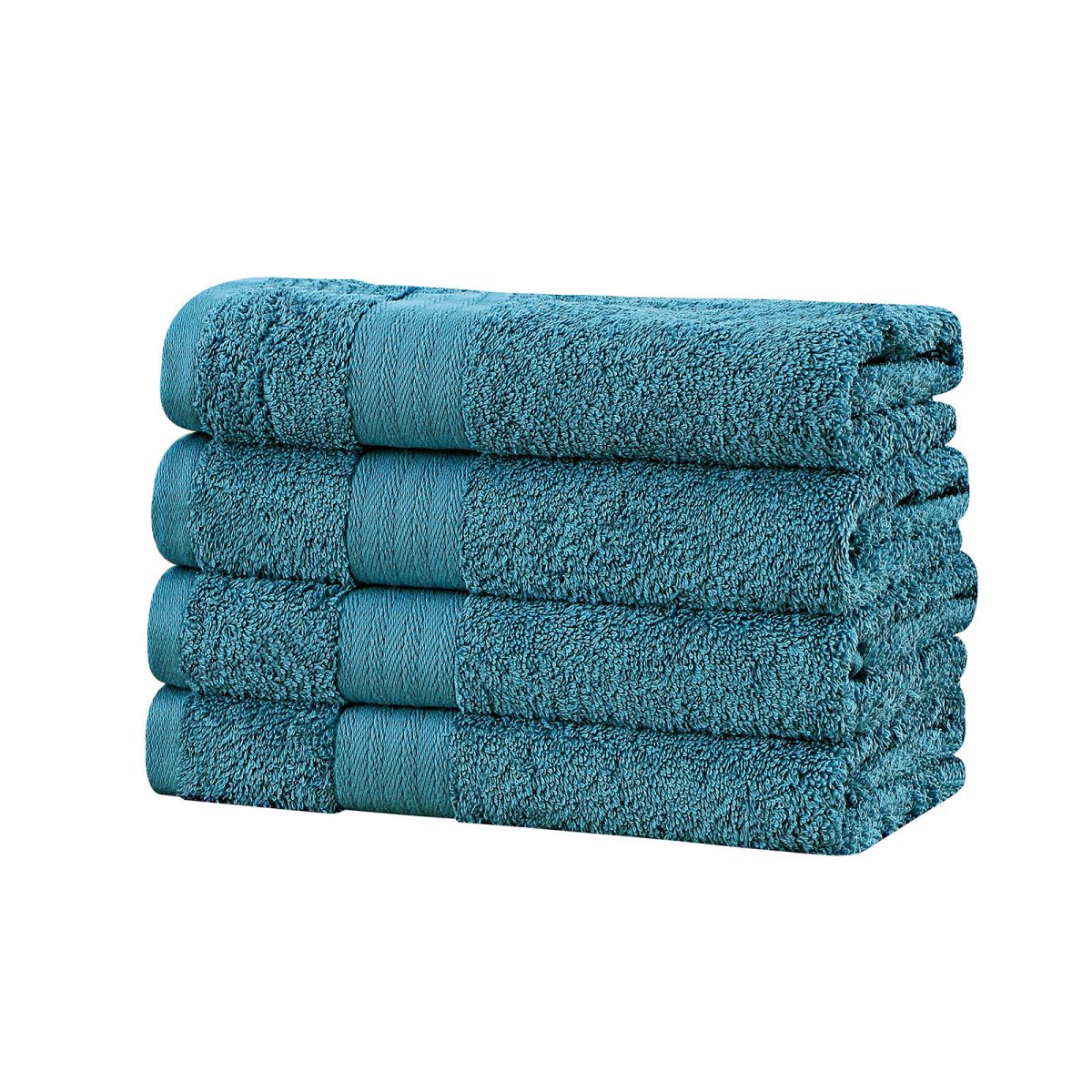 Bath Towel 4 Piece Cotton Hand Towels Set – Blue