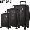 Hardshell 3-Piece Luggage Bag Travel Carry On Suitcase – Black