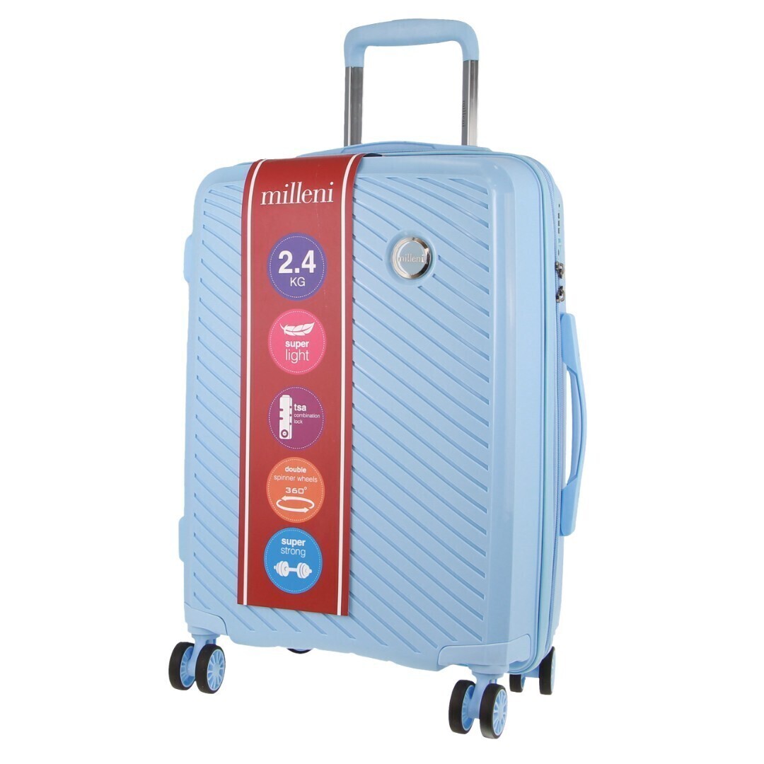 Hardshell 3-Piece Luggage Bag Travel Carry On Suitcase – Blue