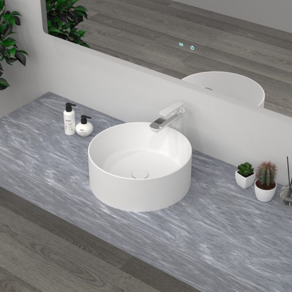 Round Cast stone – Solid Surface Basin 450mm
