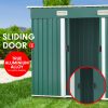 Garden Shed Flat Outdoor Storage Shelter – 121 x 194 x 182 cm, Green
