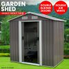 Garden Shed Spire Roof Outdoor Storage Shelter – Grey – 4 x 6 FT, Grey
