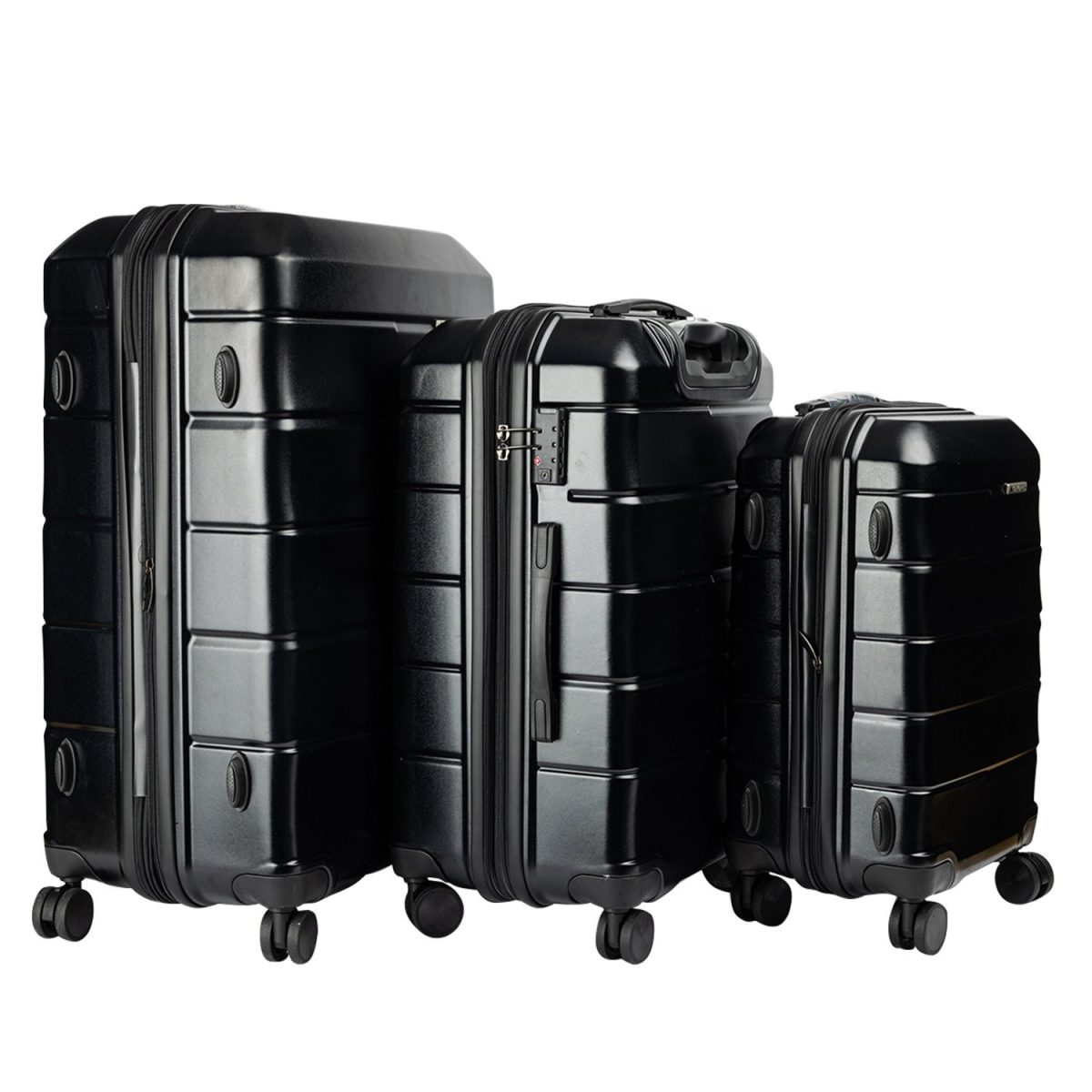 Olympus 3PC Artemis Luggage Set Hard Shell Suitcase ABS+PC
