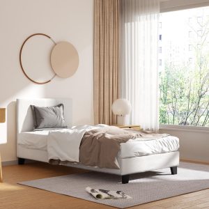 Apex Bed Frame Boucle Fabric Mattress Base Platform Wooden – SINGLE