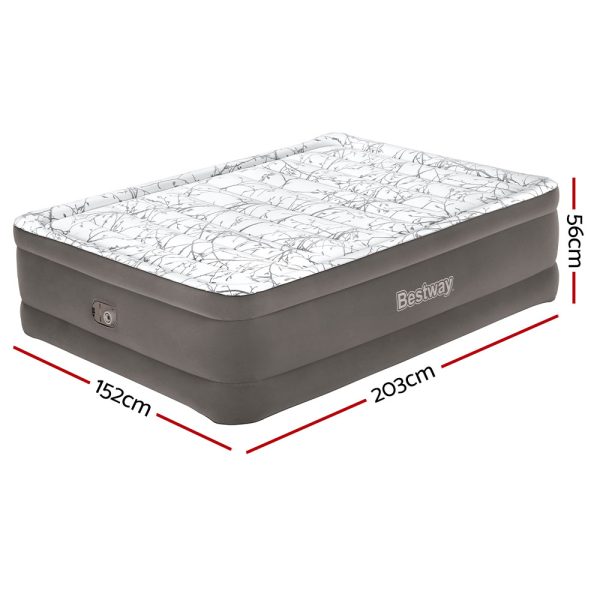 Air Mattress Queen Inflatable Bed 56cm Airbed Grey