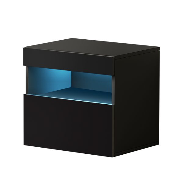 Bedside Table LED – HERES Black