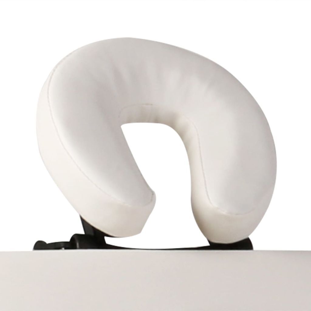 Foldable Massage Table 2 Zones with Aluminium Frame – Cream White