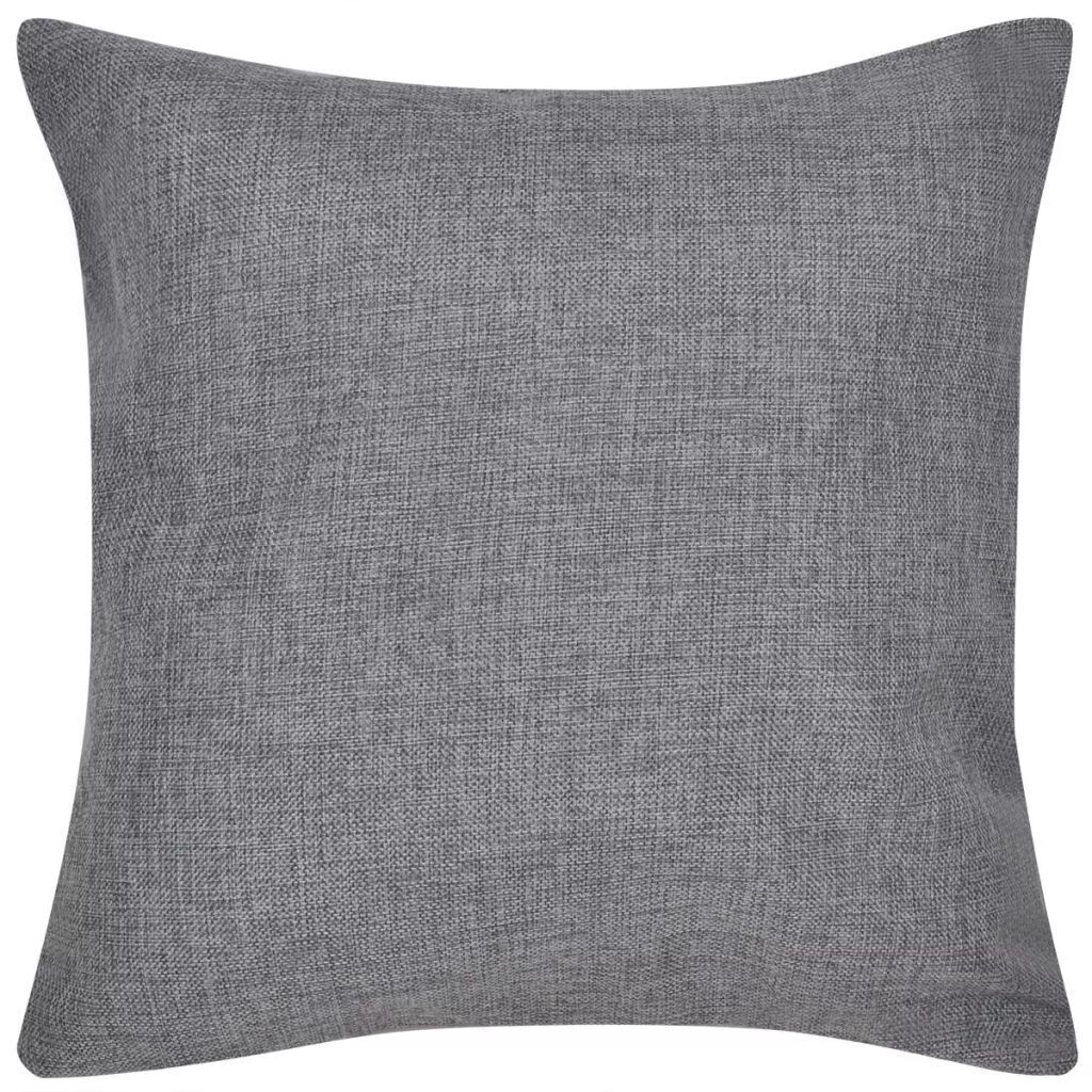 4x Cushion Covers Linen-look – 40×40 cm, Anthracite