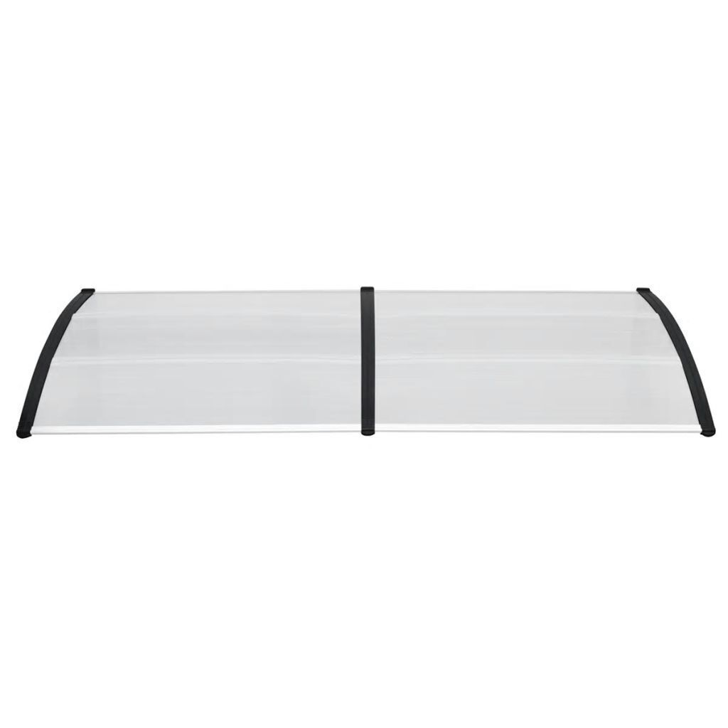 Door Canopy PC – 300×100 cm, White and Black