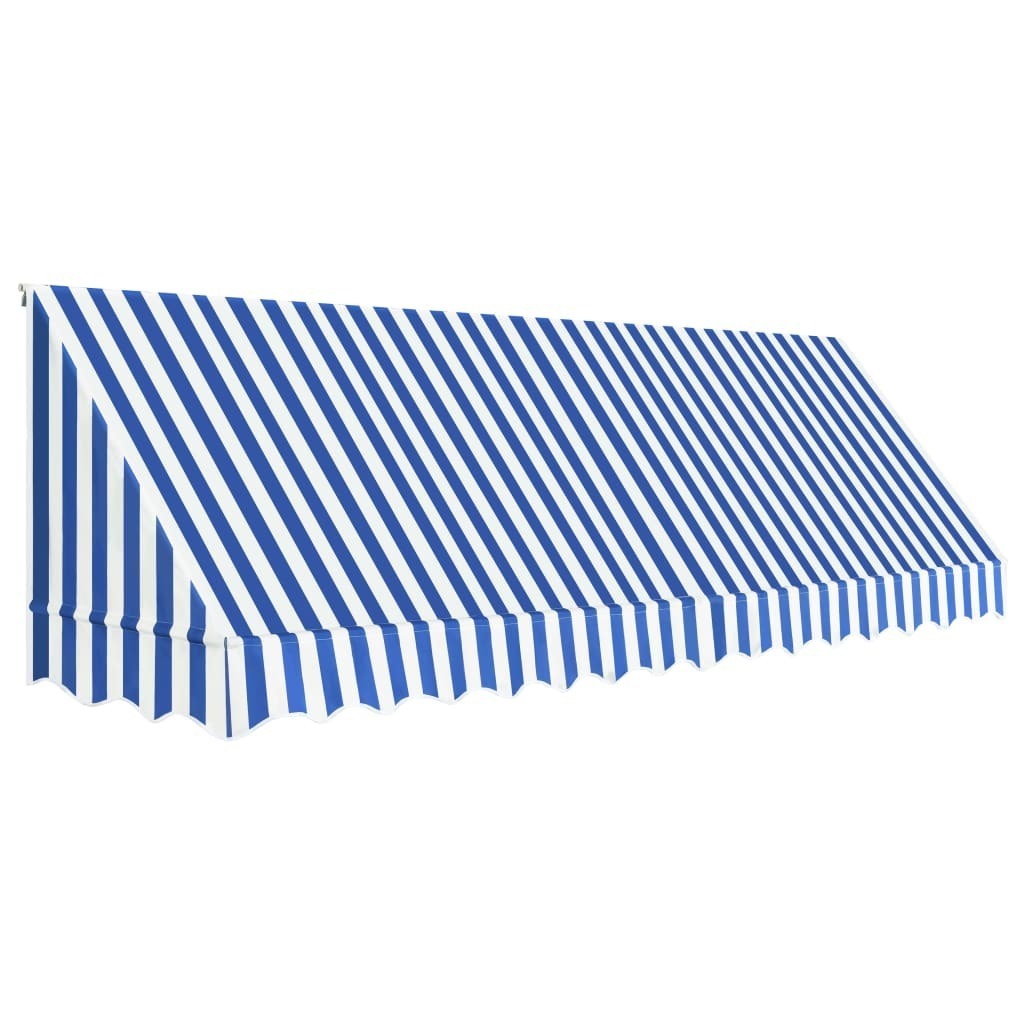 Bistro Awning – 400×120 cm, Blue and White