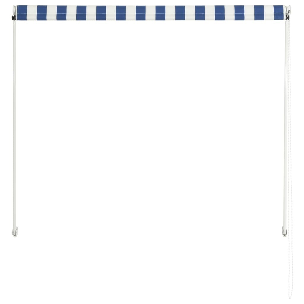 Retractable Awning – 150×150 cm, Blue and White