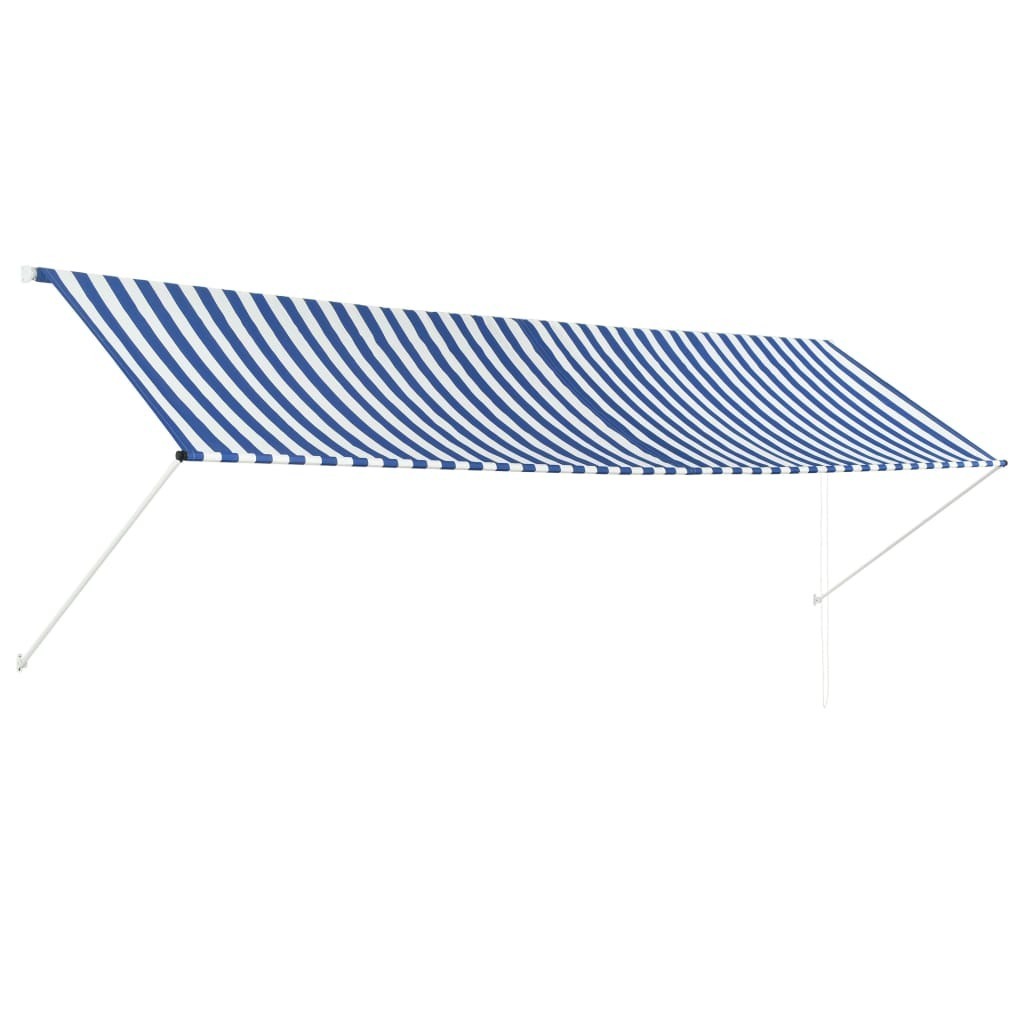 Retractable Awning – 400×150 cm, Blue and White