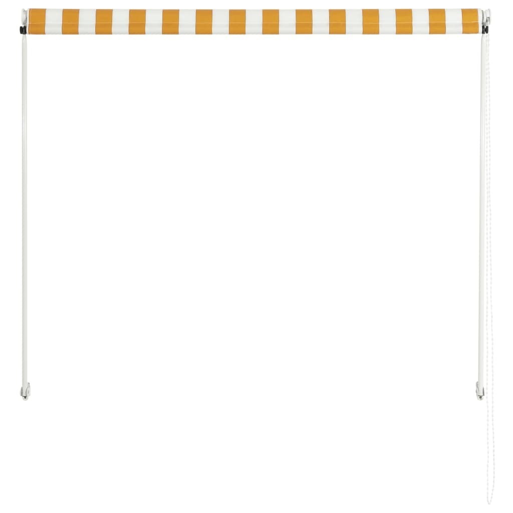 Retractable Awning – 150×150 cm, Yellow and White