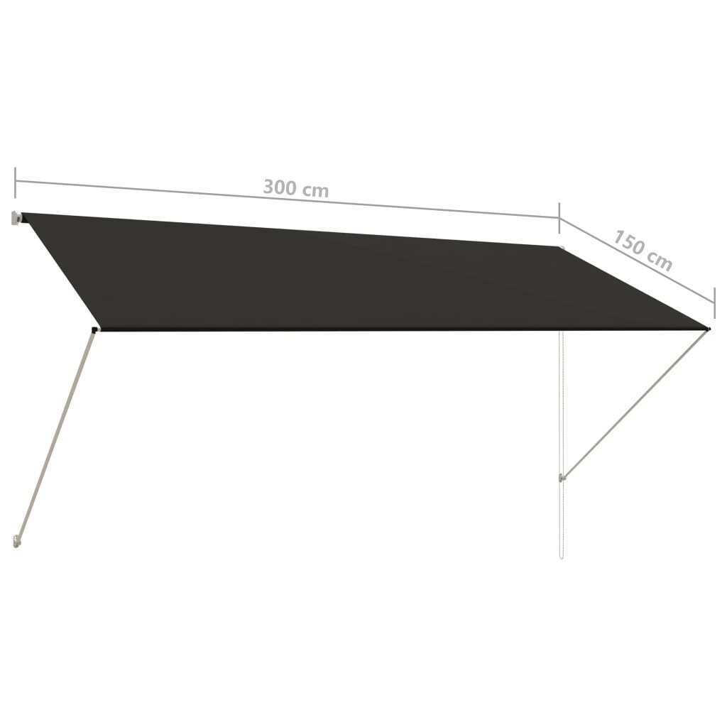 Retractable Awning – 300×150 cm, Anthracite