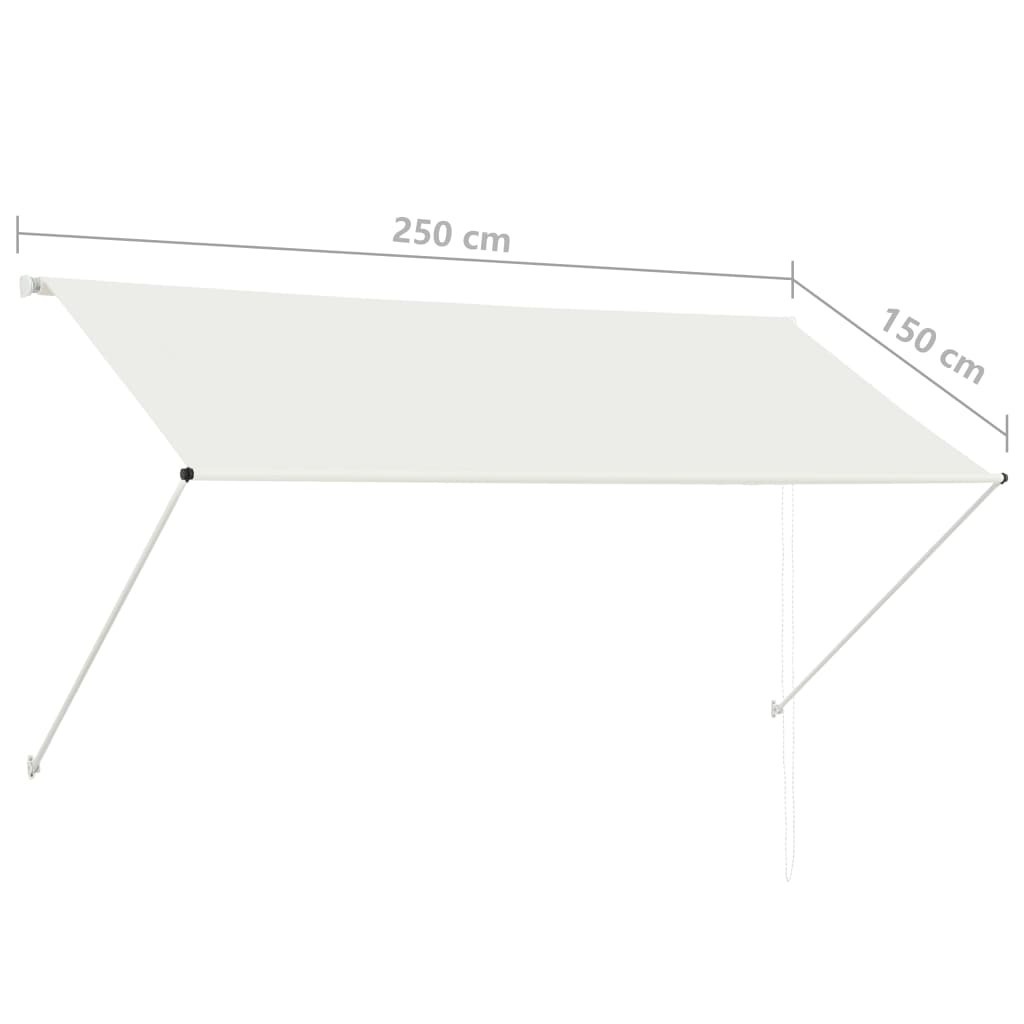 Retractable Awning – 250×150 cm, Cream