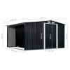 Garden Shed with Sliding Doors – 329.5x259x178 cm