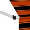 Manual Retractable Awning Orange and Brown – 100 cm