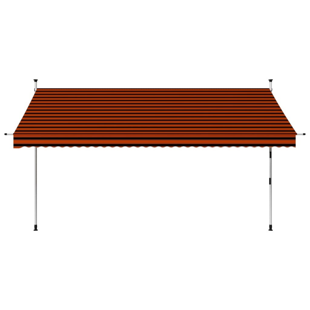 Manual Retractable Awning Orange and Brown – 350 cm