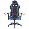 Reclining Office Racing Chair Artificial Leather – Blue