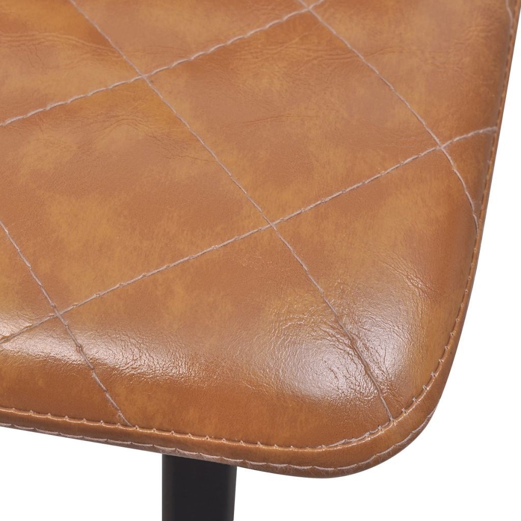 Dining Chairs Faux Leather – Light Brown, 2