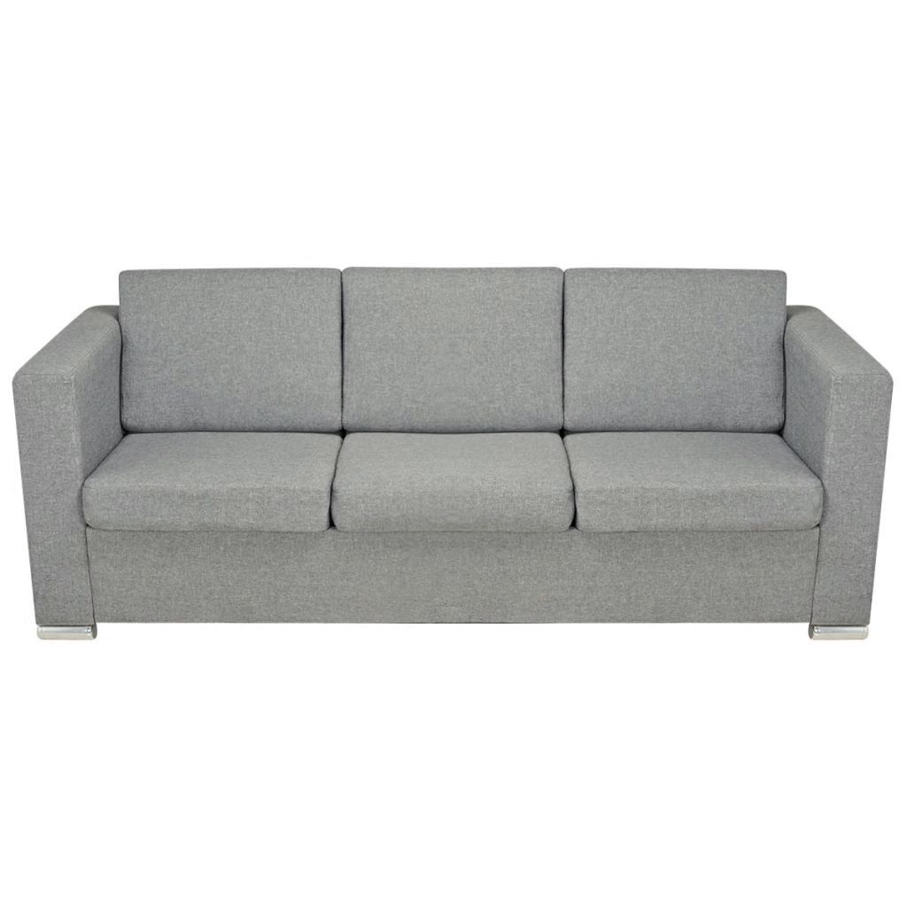 Yamba Sofa Fabric – Light Grey, 3-Seater