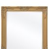 Wall Mirror Baroque Style 140×50 cm – Gold