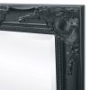 Wall Mirror Baroque Style 140×50 cm – Black