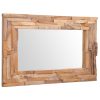 Decorative Mirror Teak Rectangular – 90×60 cm