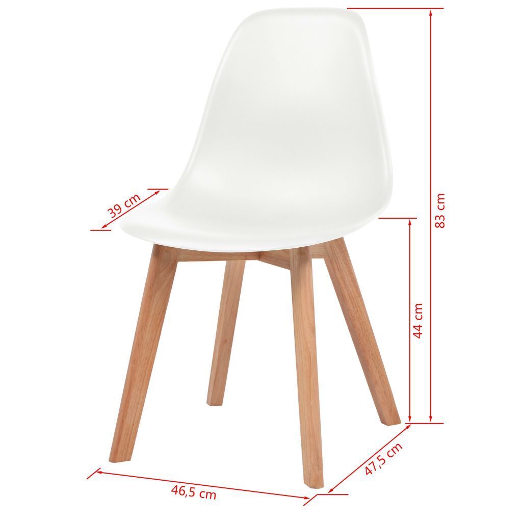 Dining Chairs Plastic – White, 2