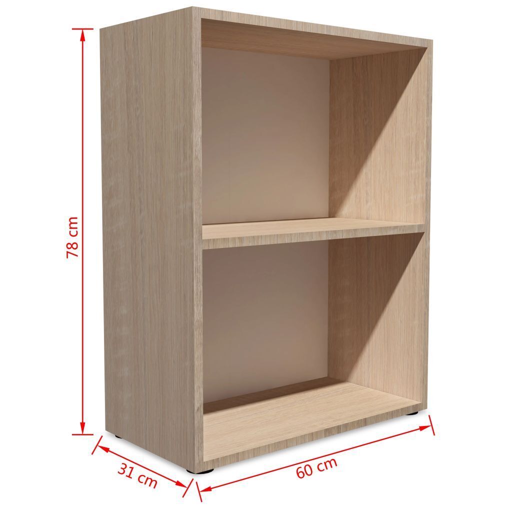 Bookshelf Engineered Wood – 78 cm, Oak