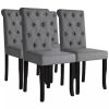 Dining Chairs Fabric – Dark Grey, 4