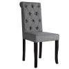Dining Chairs Fabric – Dark Grey, 4