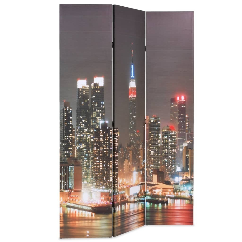 Bilston Folding Room Divider New York by Night – 120×170 cm