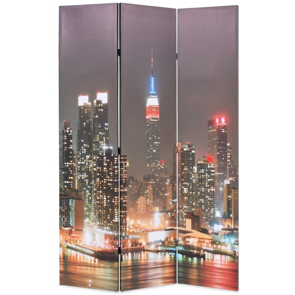 Bilston Folding Room Divider New York by Night – 120×170 cm