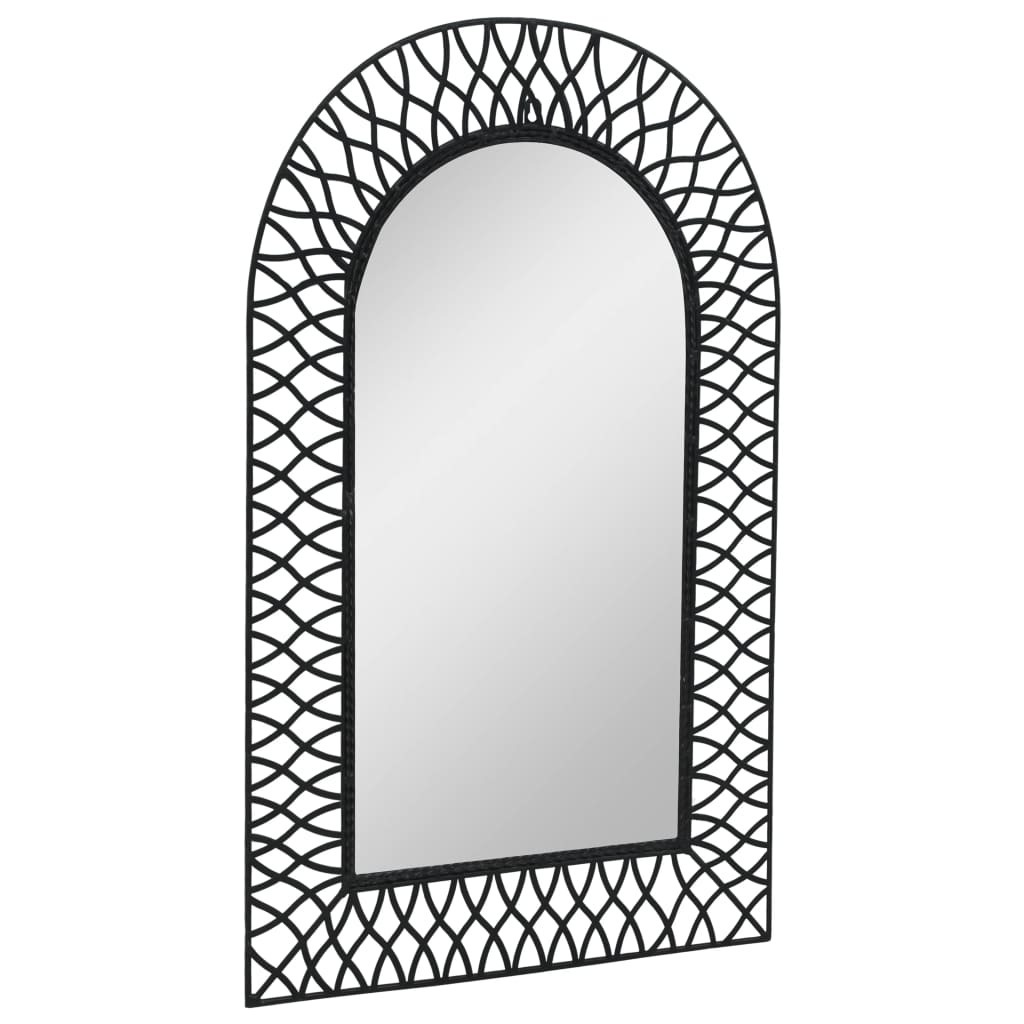 Wall Mirror Arched Black – 50×80 cm