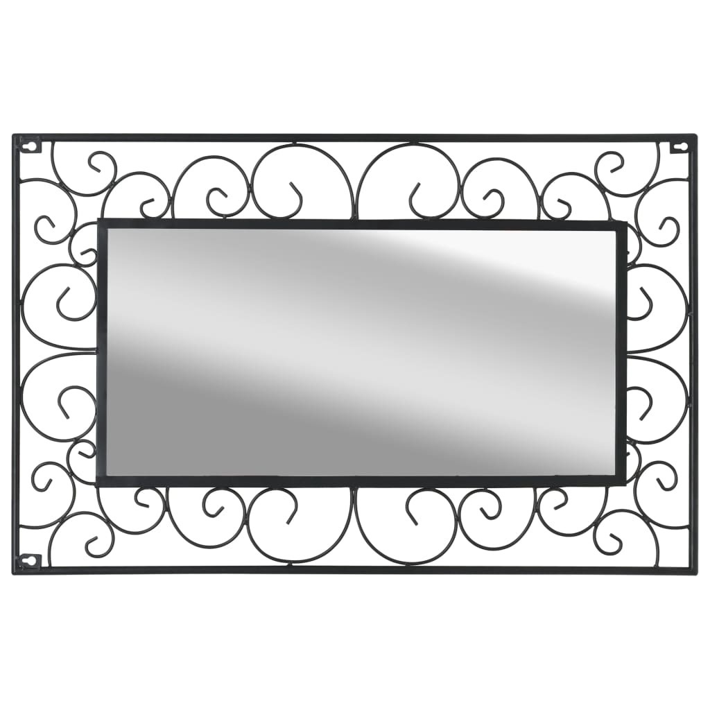 Wall Mirror Rectangular Black – 50×80 cm