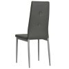 Dining Chairs Faux Leather – Grey, 2