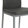 Dining Chairs Faux Leather – Grey, 2