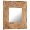 Cosmetic Mirror Solid Acacia Wood – 50×50 cm