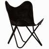 Butterfly Chair Kids Size Real Leather – Black