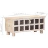 Storage Box White 110x40x45 cm Solid Acacia Wood