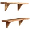 Wall Shelves 2 pcs Solid Acacia Wood – 60x20x16 cm